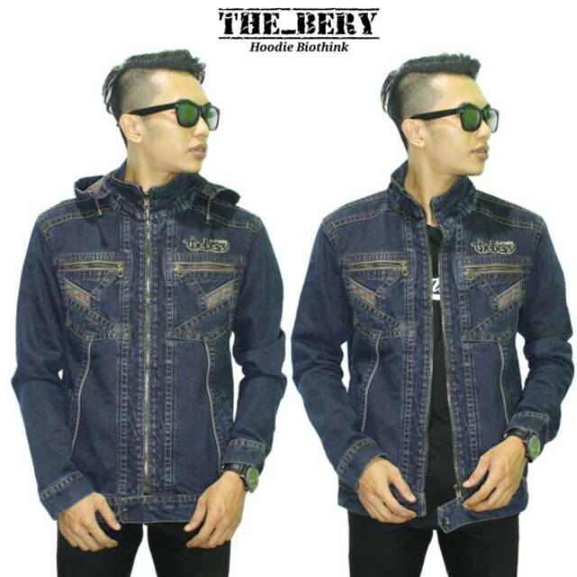 JAKET JEANS HOODIE / JAKET JEANS ZIPPER PRIA