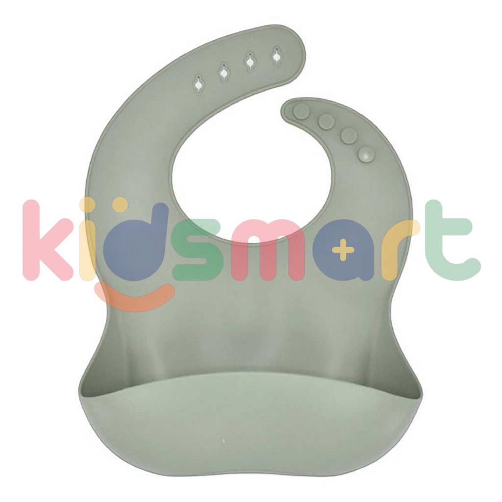 Bib Silicon Bayi / Celemek Bayi / Celemek Makan Bayi Silikon