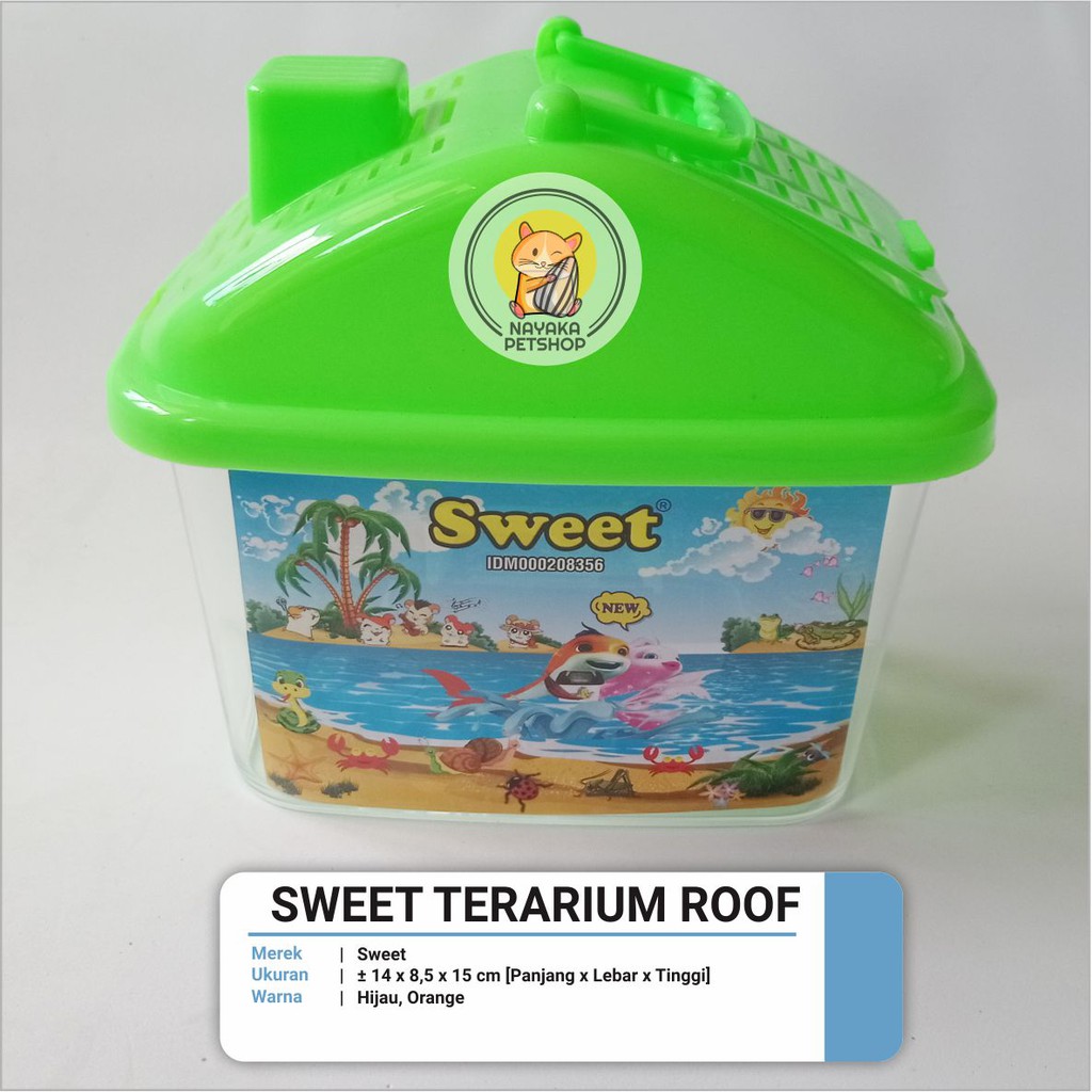 Sweet Terarium Roof Kandang Hewan Aquarium Ikan Hias Hamster Reptil