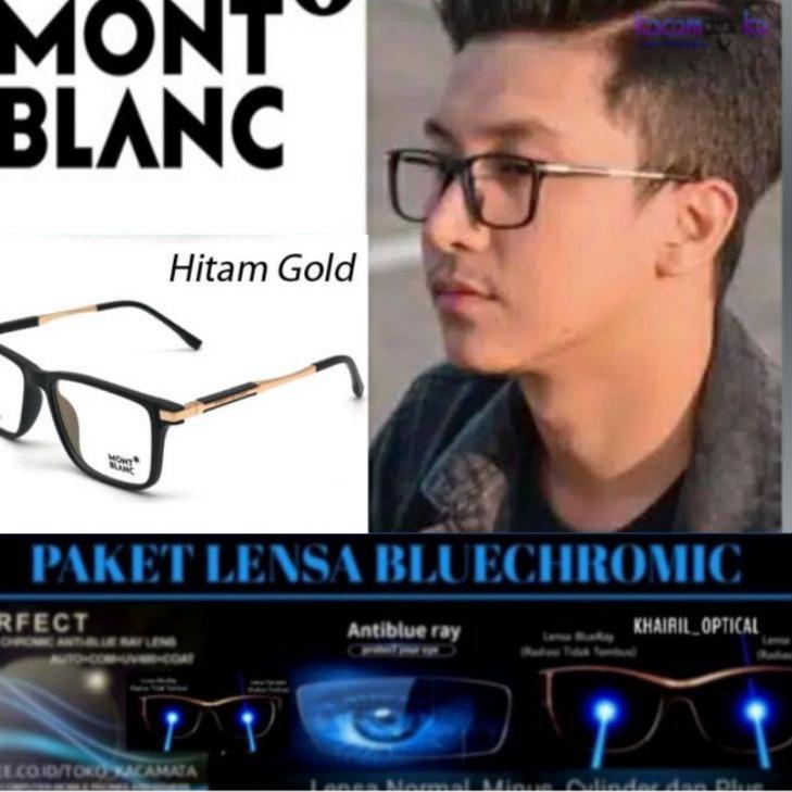 LANGSUNG ATC.. frame kacamata pria MB0195 Blucromic minus atau normal dll