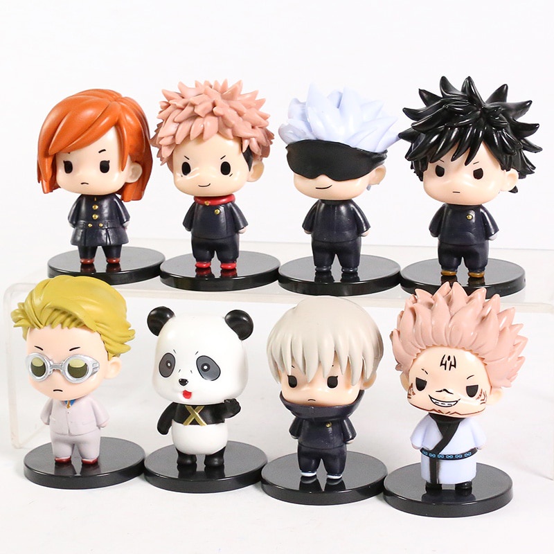 8pcs / Set Mainan Action Figure Jujutsu Kaisen Gojo Satoru Itadori Yuji Bahan Pvc Untuk Koleksi