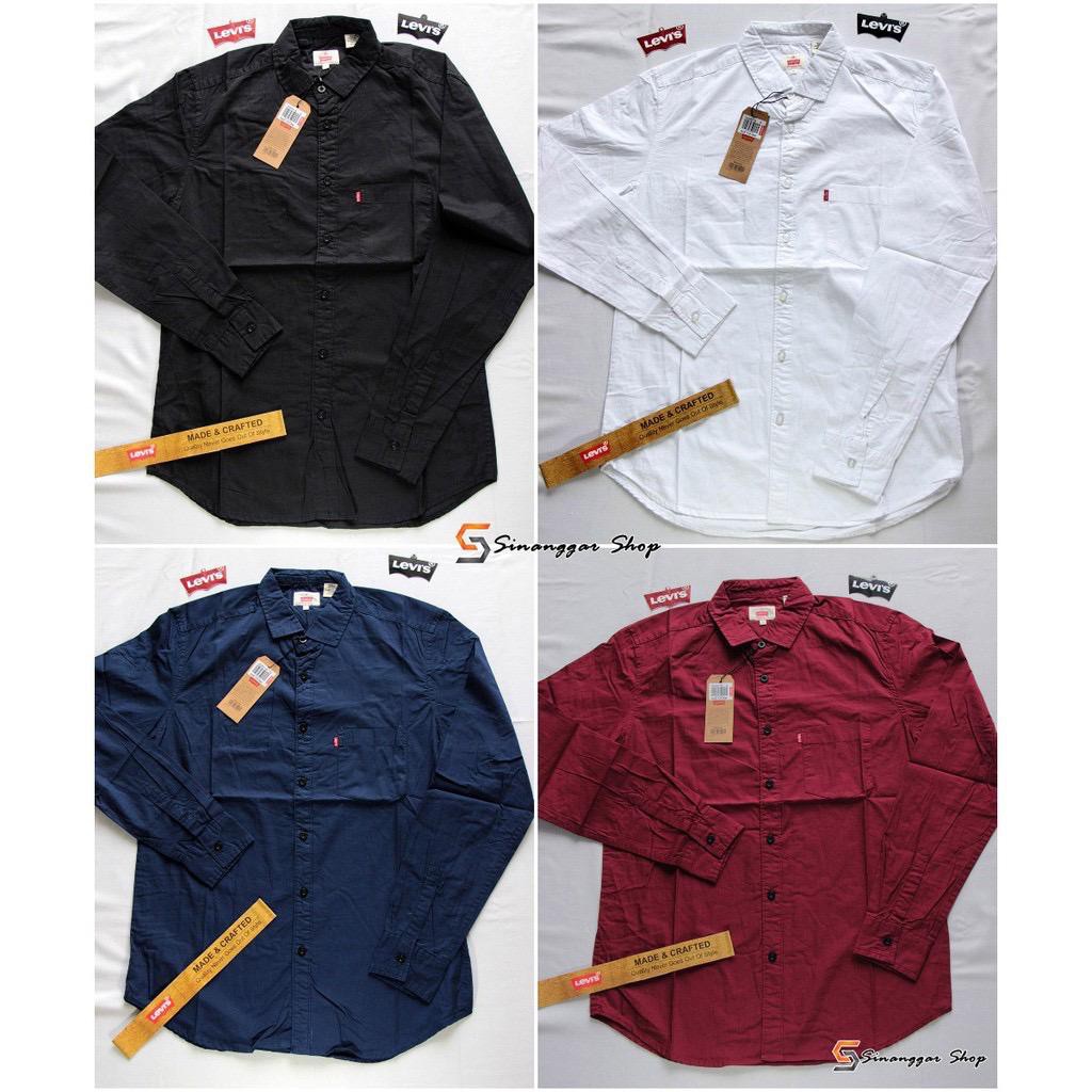 Kemeja Levis Original Import - PROMO Harga Distributor - Kemeja Levis Polos - Kemeja Lengan Panjang