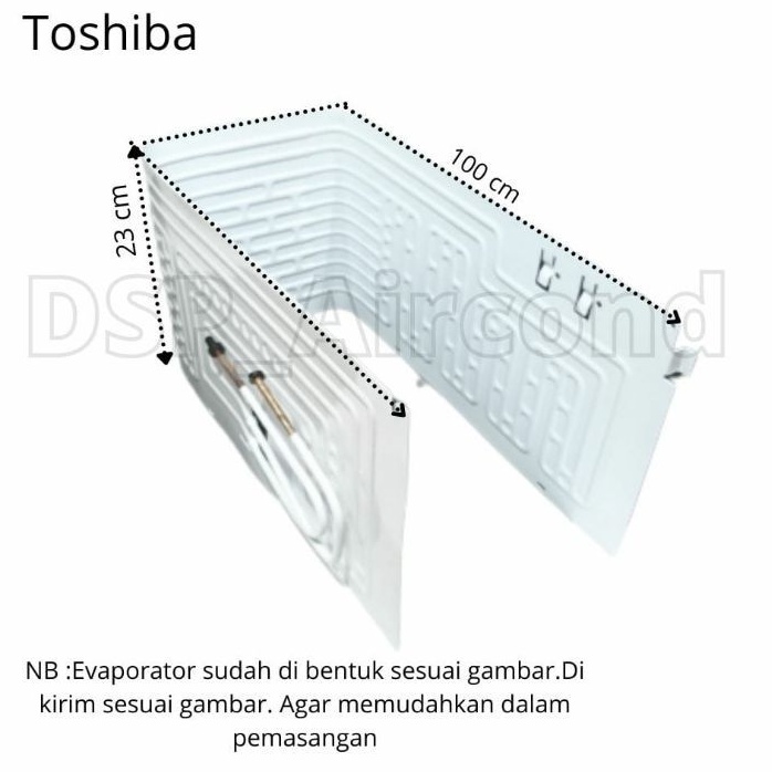 Evaporator Kulkas Toshiba Glacio 1 Pintu 100x23