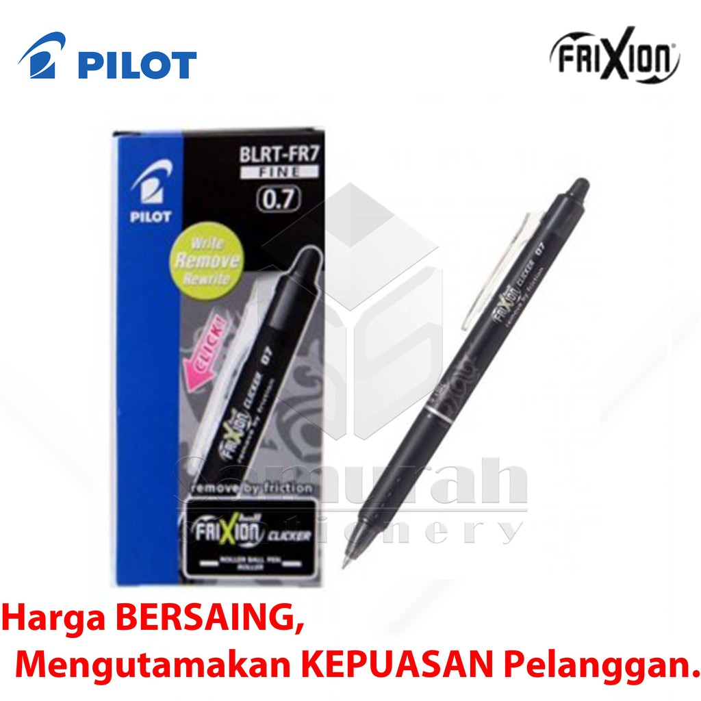 

HJK Ballpoint Pilot Frixion Clicker Erasable 0.7 mm / Pulpen Per Pcs / Pen BLRT FR7 Bisa Hapus Cetek