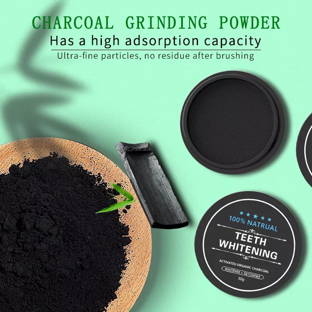 Teeth Whitening Charcoal Powder Pemutih Gigi 100% Natural