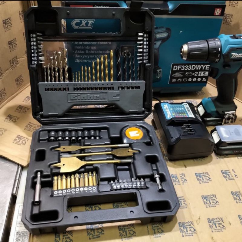 Paket mata bor 70pc mesin bor baterei drill beton HP333