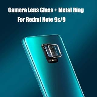 Tempered Glass Pelindung Lensa Kamera + Ring Metal untuk