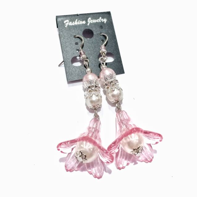 Blossom Flower Pearl Earrings | Anting Handmade