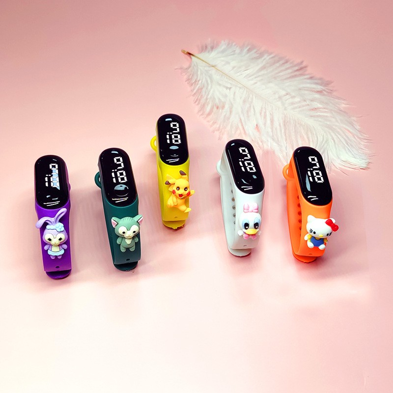 Retaily - J176 Jam Tangan Anak Elektronik Led Motif Kartun Tahan Air Termurah-2