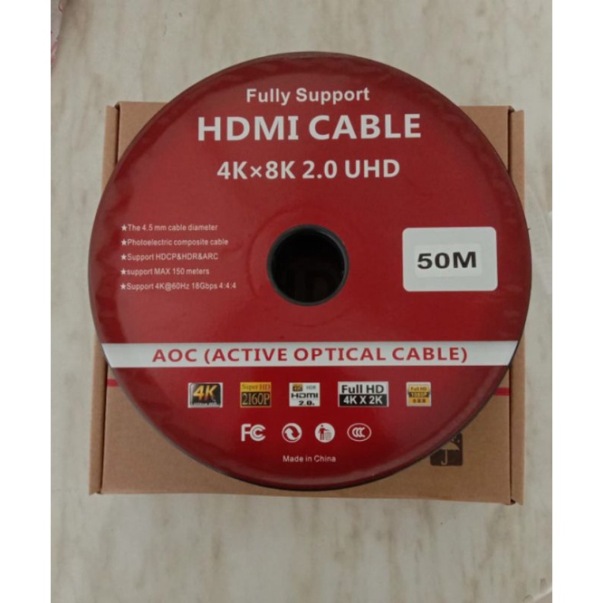 Cable HDMI Optic 50 M / Kabel HDMI Optic 4K 50M