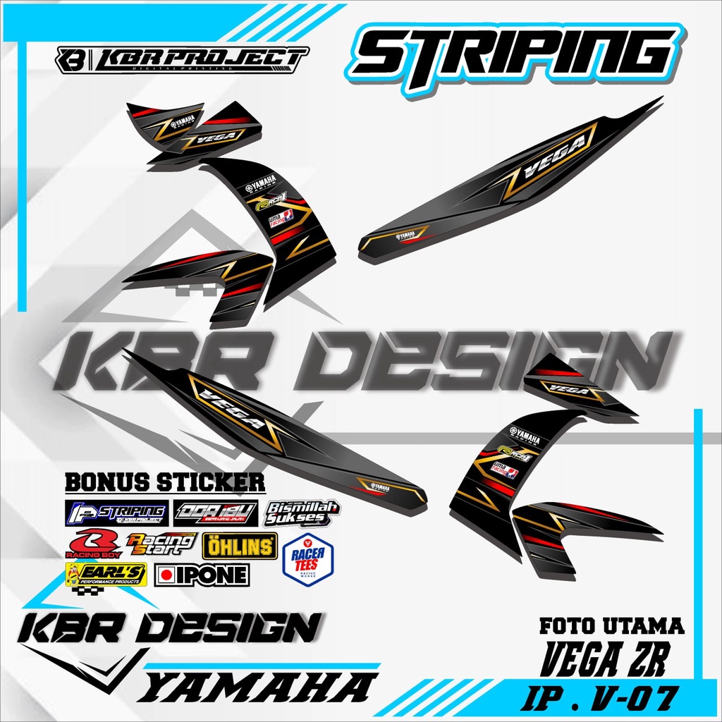 VEGA ZR (COD) STICKER STRIPING VARIASI MOTOR VEGA ZR.07