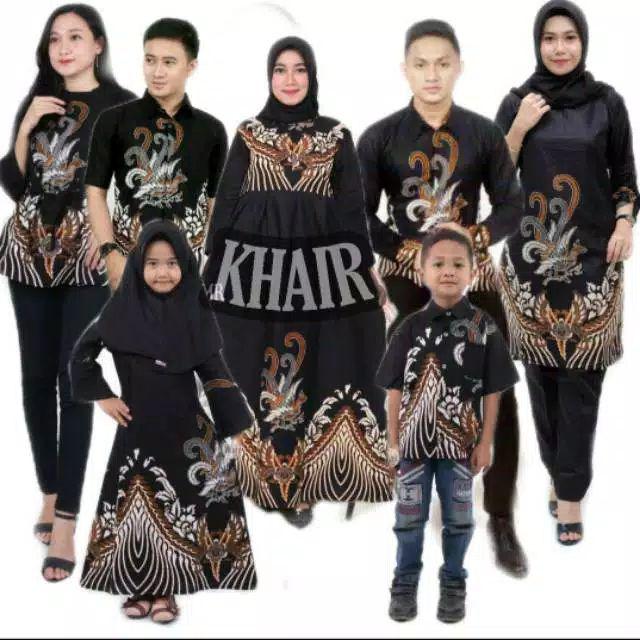 Batik Couple Keluarga Sania Ruffle Ori Ndoro Jowi Dnt Motif Ayam