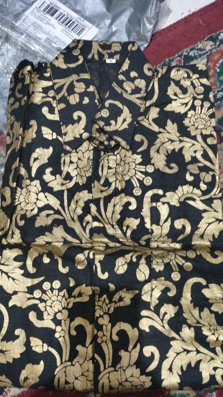 Kemeja Batik Fashion Motif Prada Bakung Lengan Pendek