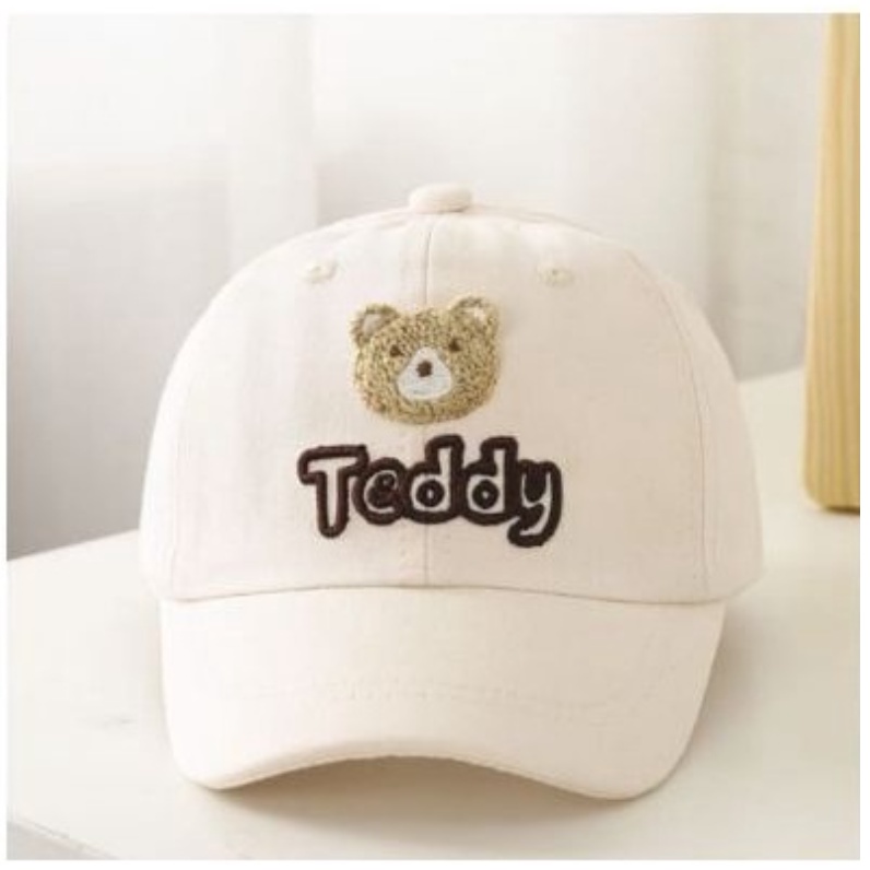 Topi Teddy Baseball Bordir 1-3 Tahun Topi Teddy / Gajah Balon / What / GC Bear / Dot Ear / Bear Astro Premium Quality CBKS VC