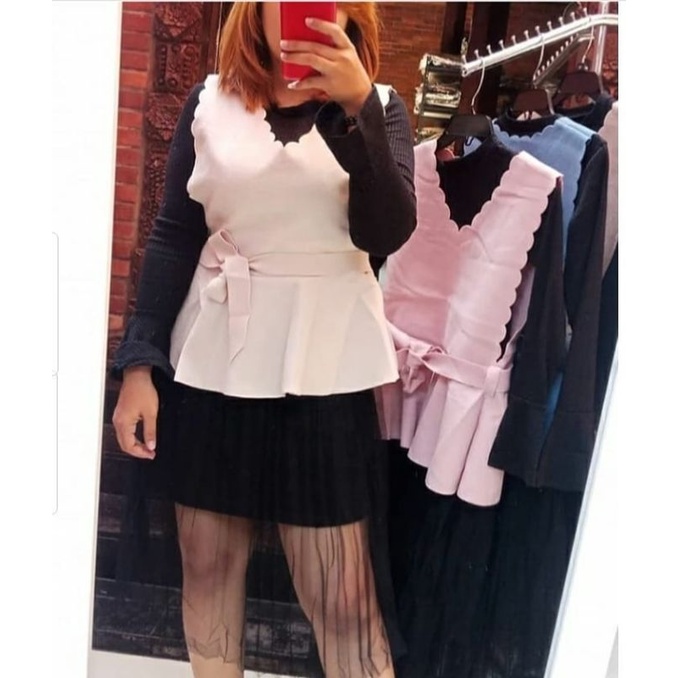 Ready Pakaian Wanita Dress panjang Rompi dress impor grom bangkok