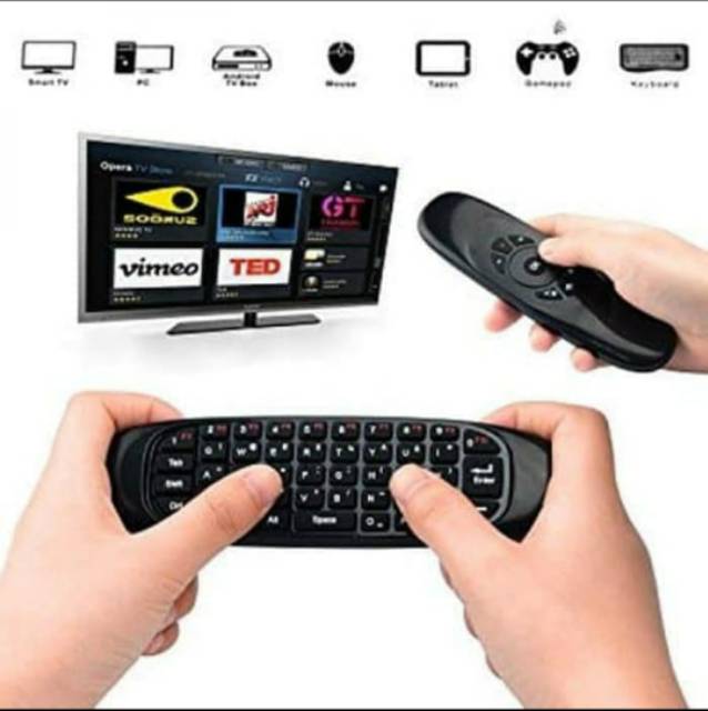 [COD] MINI C120 2.4G KEYBOARD WIRELESS 6-AXIS GYRISCOPE AIR MOUSE REMOTE KEYBOARD ANDROID TV