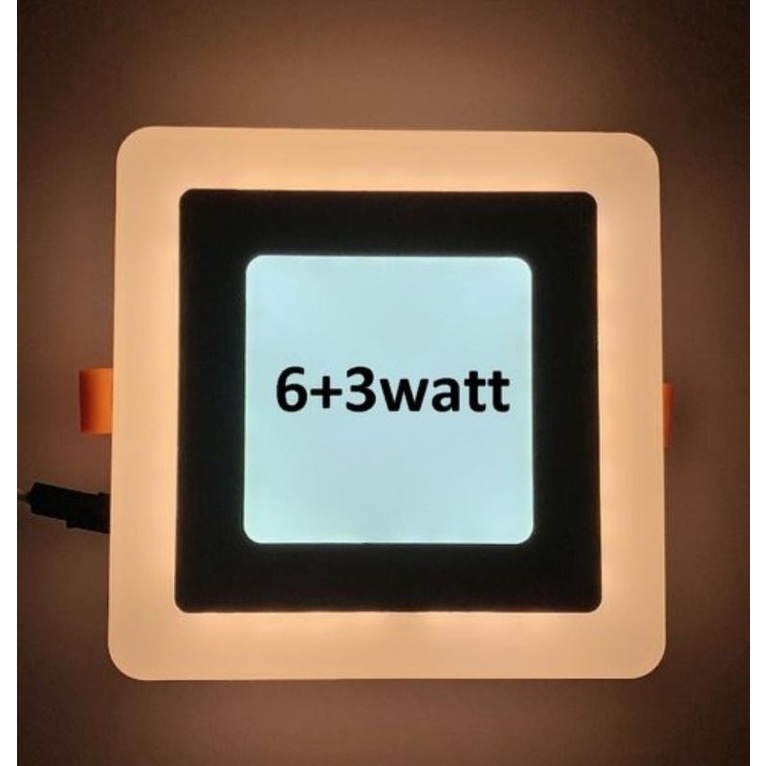 Downlight LED 2 Warna Waseo Inbow 3+3 Watt dan 6+3 Watt Warna Putih-Biru/Putih-Kuning/Putih-Pink