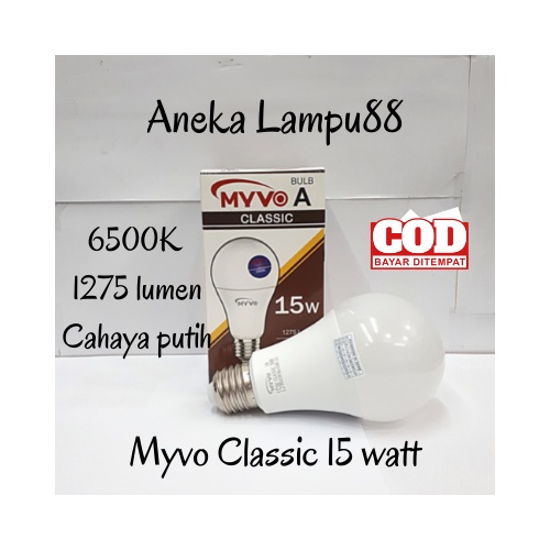 Lampu Bohlam LED MYVO CLASSIC 15 WATT PUTIH - Lampu 15 watt  - myvo classic