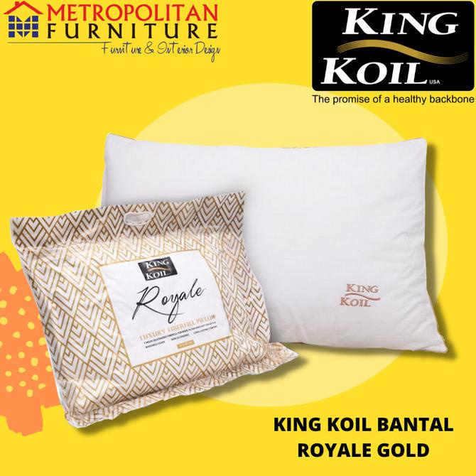 Bantal KING KOIL Royale Pillow Gold Polyester Fiberfill KingKoil Ori