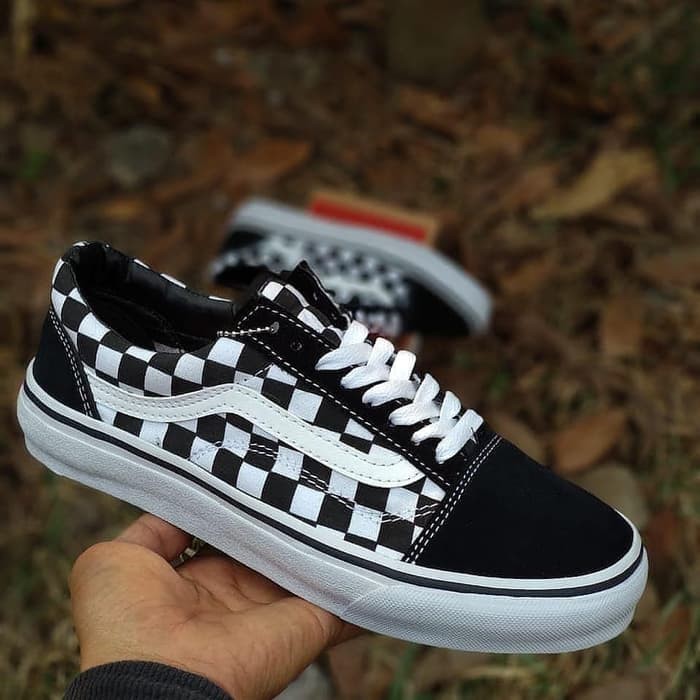 promo !! sepatu pria wanita fashion keren terbaru trendy vans motif ternurah sepatu kuliah sekolah