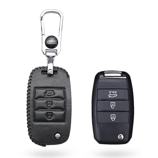 Casing Kunci Remote Mobil Keyless Bahan Kulit Untuk KiaCeed Forte Niro Soul Sorento Sportage Rio