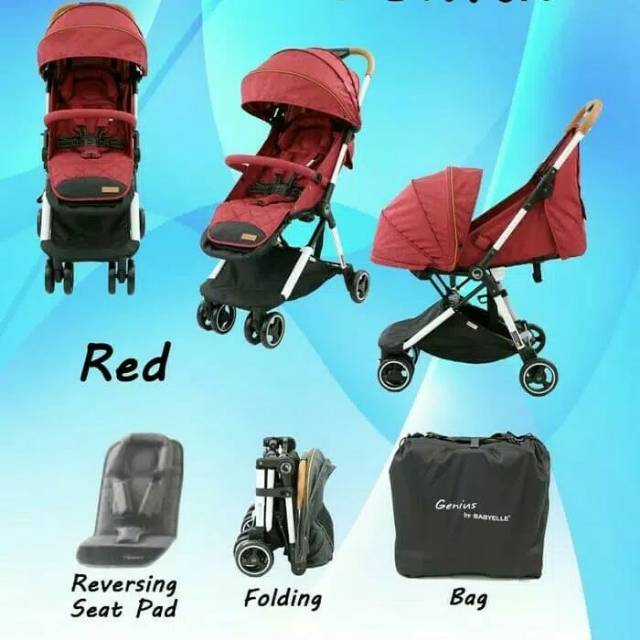 Stroller Baby Elle Genius 352 Red #strollerbayi