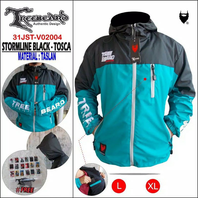 TERMURAH  AKN JAKET OUTDOR PRIA / JAKET TASLAN STROMLINE ORIGINAL TREEBEARD