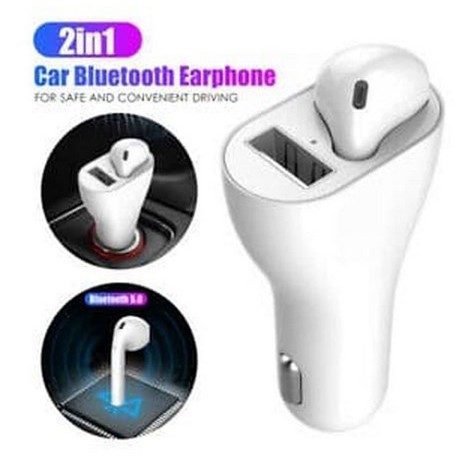 Car Charger Earphone bluetooth 2 in 1 in-Vehicle Wireless Headset BT S05