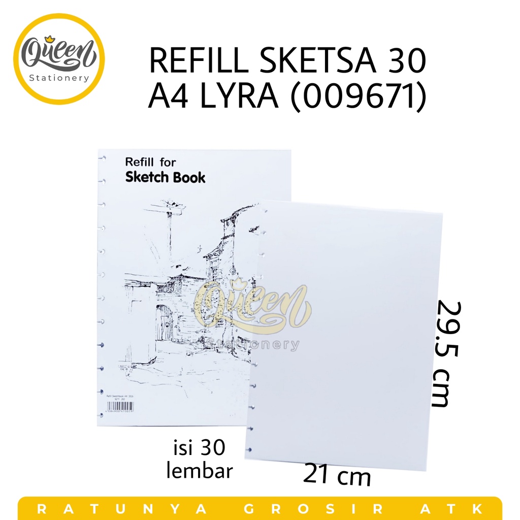 

1 PAK (30 LEMBAR) REFILL SKETSA 30 A4 LYRA / ISI BUKU SKETSA LYRA / SKETCHBOOK REFILL (009671)