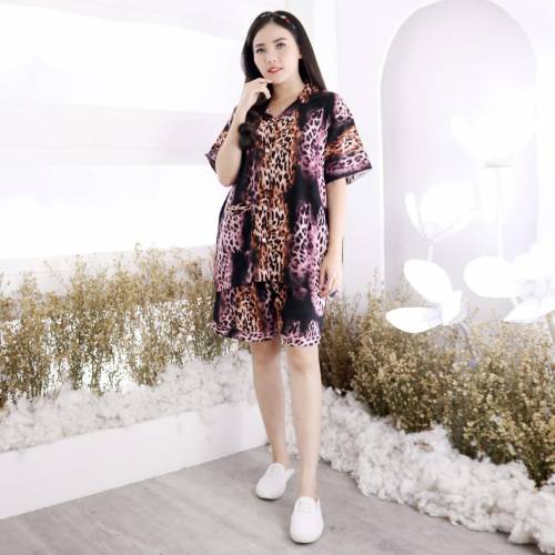 Setelan Piyama Wanita Pendek HP Satu Set Tie Dye Rosei Jumbo XXL Big Size Baju Tidur Wanita Cewek Casual Setelan Rayon One Set Cantik-ALIYAH PINK