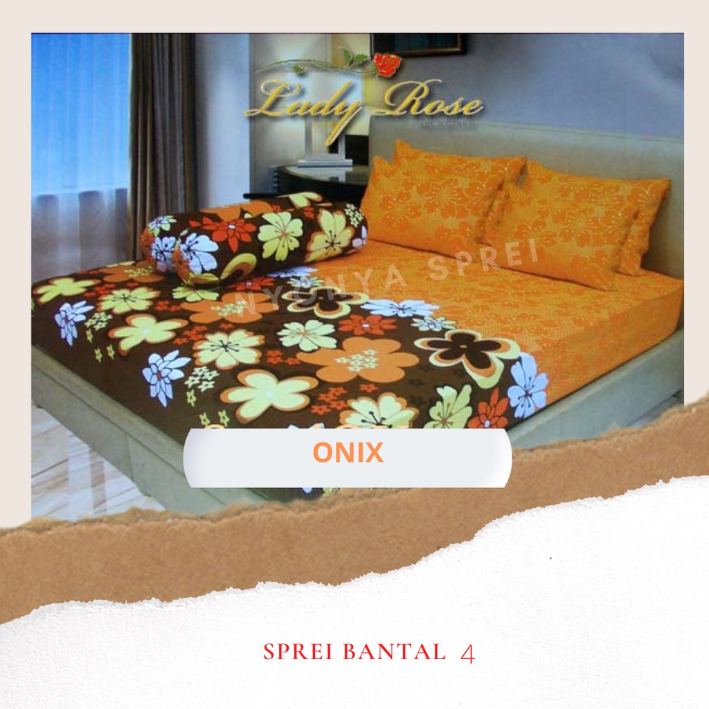 Sprei Lady Rose Bantal 4 | Sprei Lady Rose King 180x200 | Sprei 4 Bantal