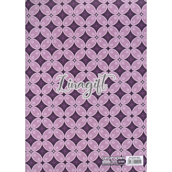 ( 5 Lembar ) BATIK SANWA - KERTAS KADO COKLAT JAWA - GIFT WRAP PAPER SANSAN WAWA CLASSIC EUSTHATIC