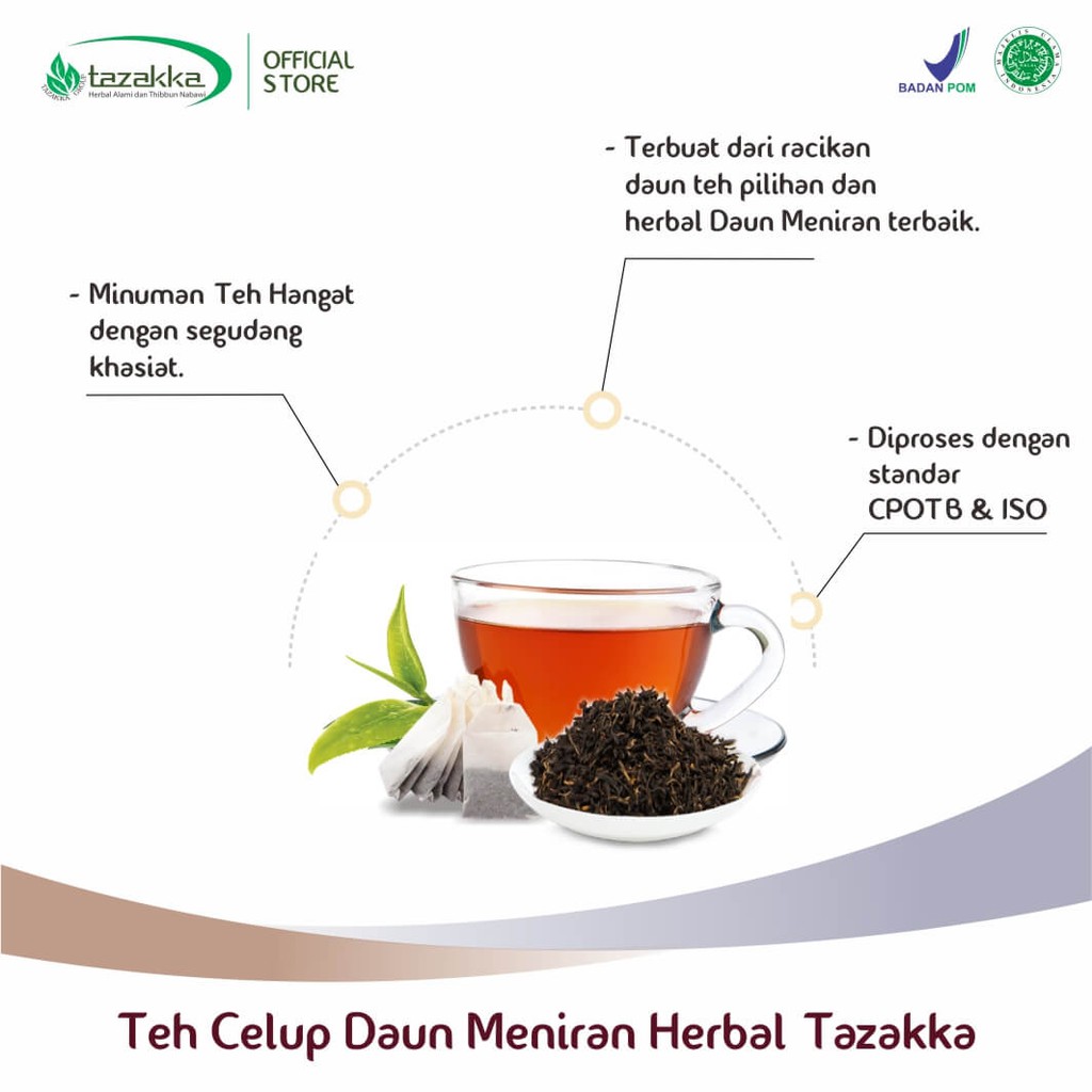 Teh Celup Meniran Obat Daya tahan Tubuh | Minuman Herbal Teh Celup MENIRAN Tazakka | Minuman Herbal daya tahan tubuh HALAL