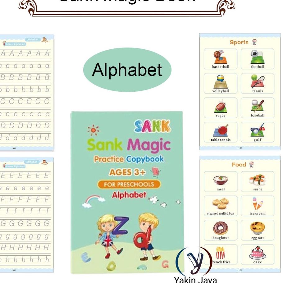 

Terbaru! Sank Magic 4 set Magic Practice Book / Buku Edukasi 3D Belajar Pintar Menulis TK ,,