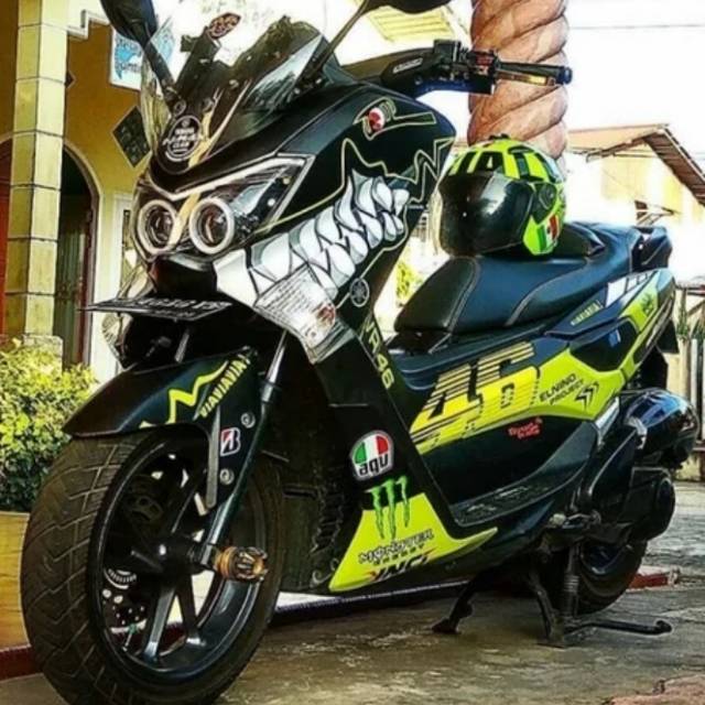 Decal Nmax 46 Black Shark stiker full body yamaha nmax Kode B036