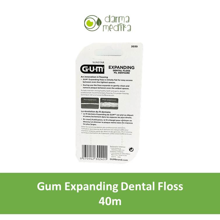 GUM Expanding Dental Floss Benang Gigi 40 meter