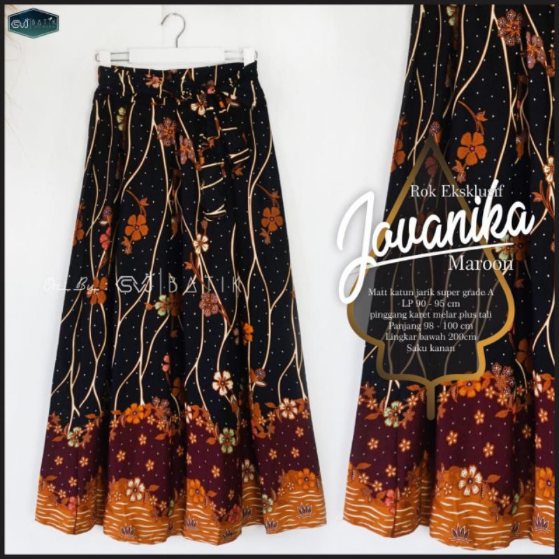 GROSIR ROK BATIK ALUSAN JOVANIKA / ROK PANJANG UNGGUL JAYA PREMIUM