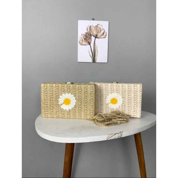 Star Tas Selempang Wanita Fashion Korea - Tas Wanita Motif Anyaman Bunga