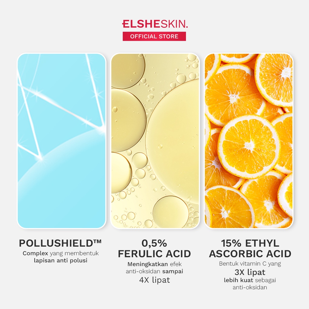 ELSHESKIN Daily Boost Antioxidant Serum Vitamin C (Kulit 8x Lebih cerah) 15 ml / 30 ml