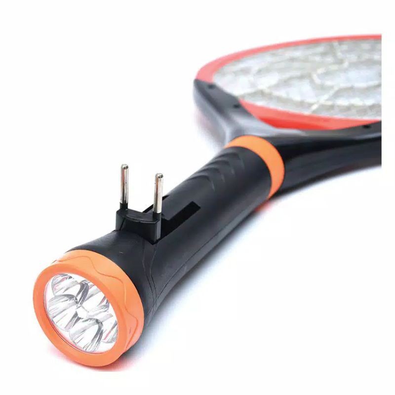 raket nyamuk kenmaster KM - 089 listrik + lampu senter charge