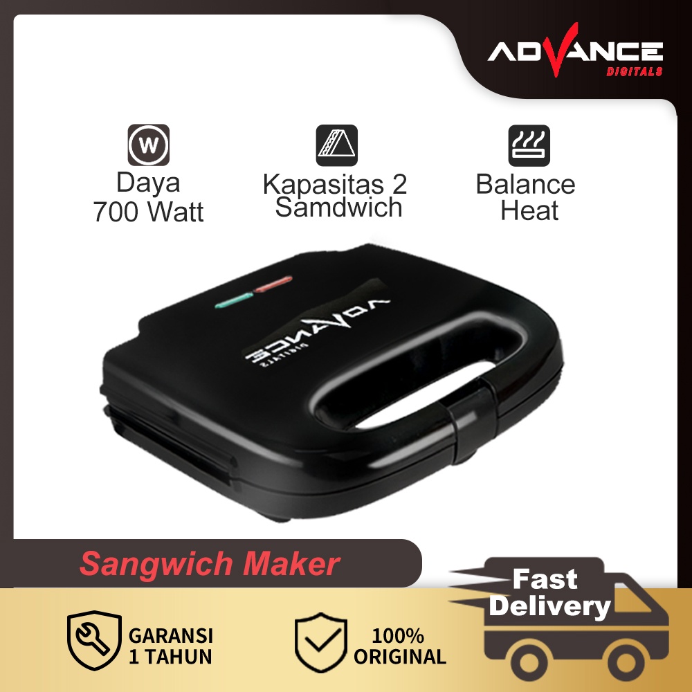 Advance Sandwich Maker Toaster Breakfast Machine Multifungsi SW101 Garansi 1 Tahun