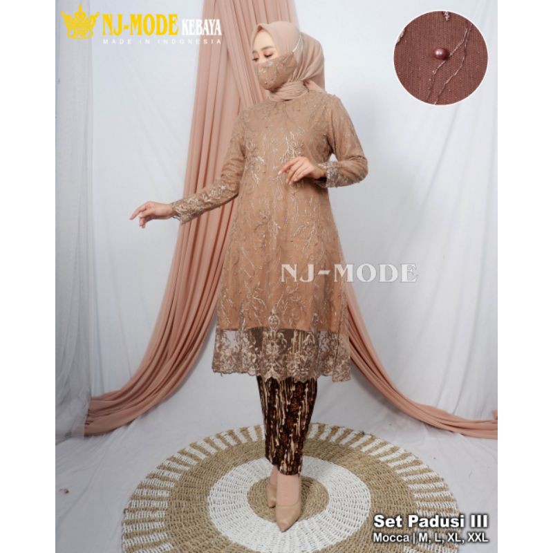 SET TUNIK PADUSI 3| STELAN KEBAYA WANITA| KEBAYA PESTA| KEBAYA WISUDA| OUTFIT BAJU PESTA WANITA| KEBAYA KONDANGAN| KEBAYA TUNIK