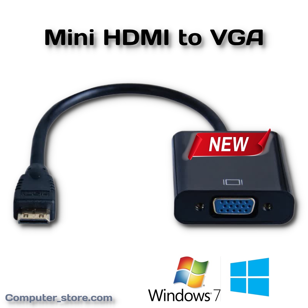 Cable Converter Mini Hdmi to Vga Konektor kabel Adapter