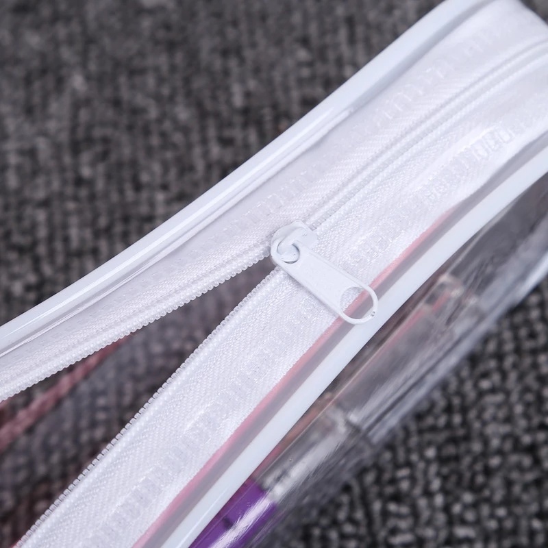 [1Pcs PVC  High Quality Multifunction Clear Storage Bag] [ Zipper Lock Large Capacity Pencil Case]