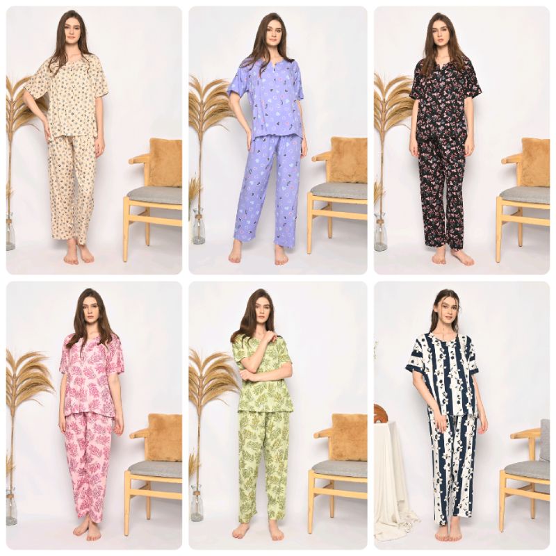 ONE SET PIYAMA RAYON-8