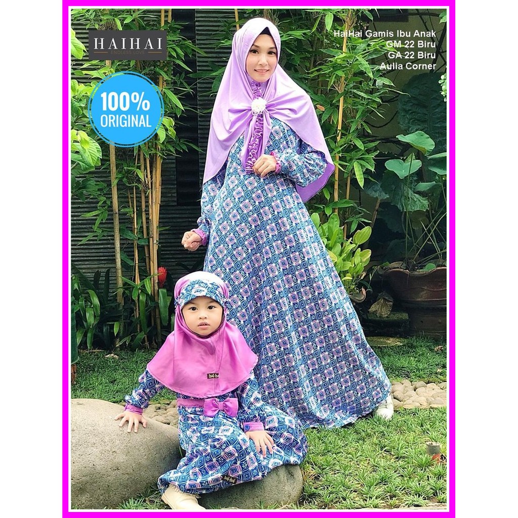 GROSIR TERMURAH Gaun Pesta Muslim HaiHai GM 22 GA 22 Biru