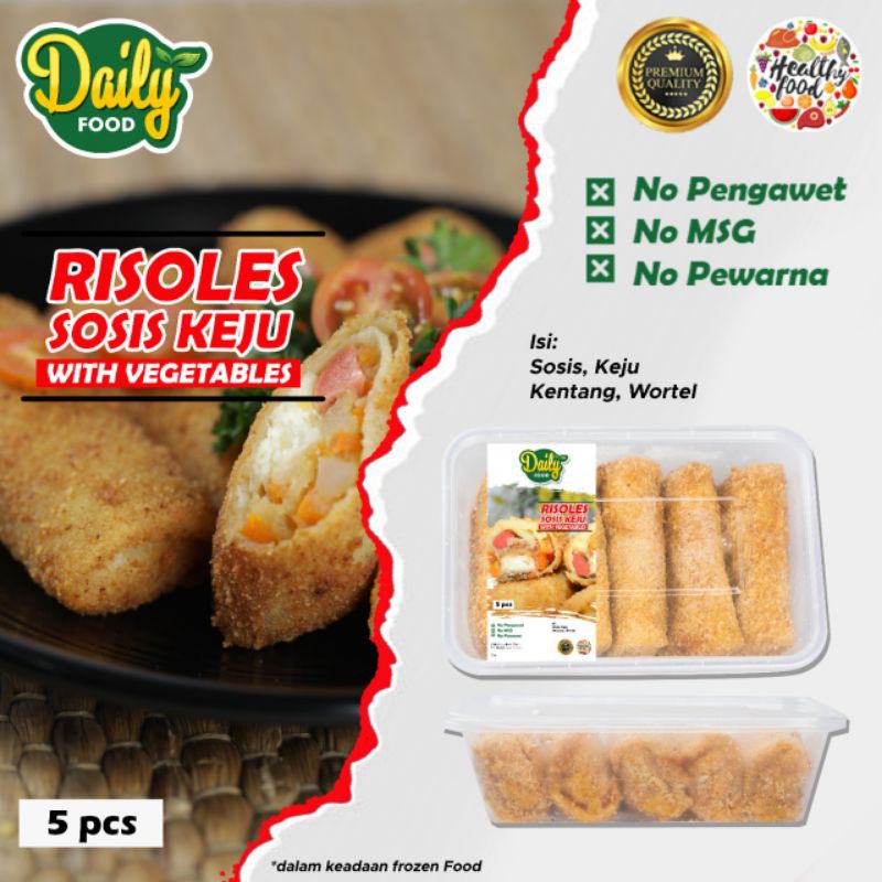 RISOLES SOSIS KEJU FROZEN DAILY FOOD - MAKANAN BEKU TANPA PENGAWET DAN MSG