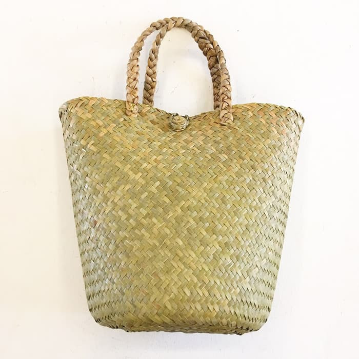 Tas Purun Oval Polos, Tas Rotan Oval Polos, Tas Anyaman,Souvenir murah