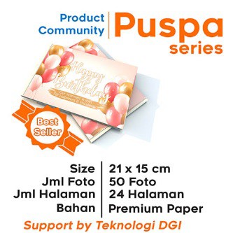 

Photo Book Soft Cover Puspa Series Bahan Premium Paper