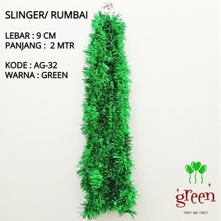  SLINGER  TINSEL RUMBAI HIASAN  POHON NATAL  HIASAN  PARCEL 